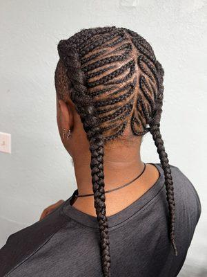 Male cornrow style