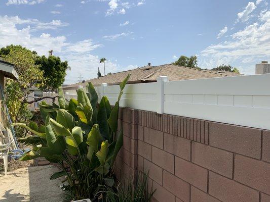 16" Height solid Wall topper