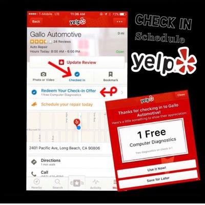 Don't forget to check in!