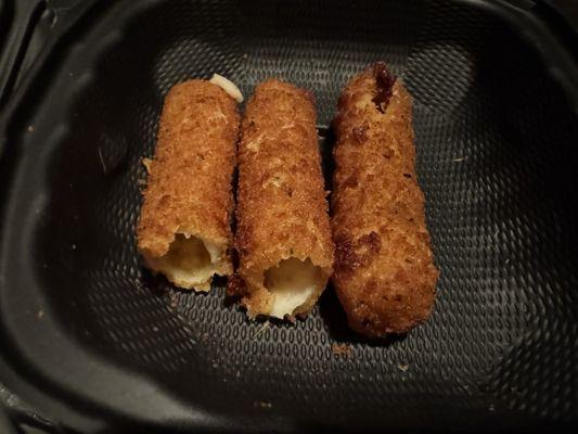 Empty mozzarella sticks
