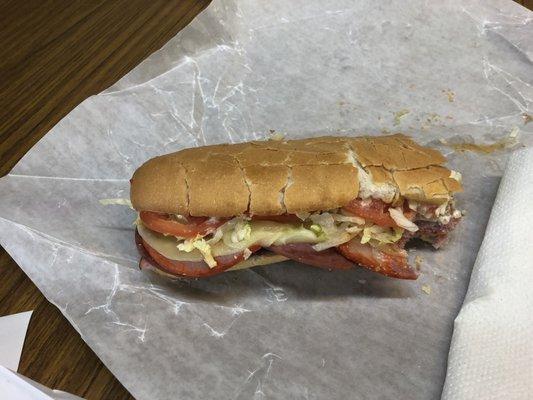 1/2 of an Italian sub.