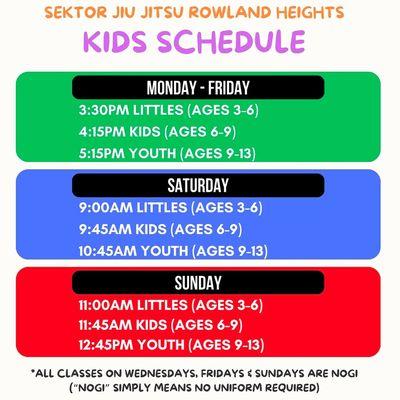 Kids Schedule
