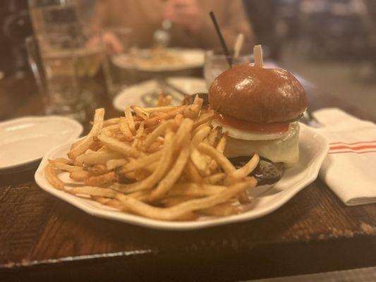 Veggie Burger with fries