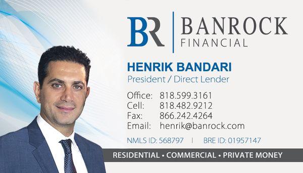 Henrik Bandari - Banrock Financial Corp