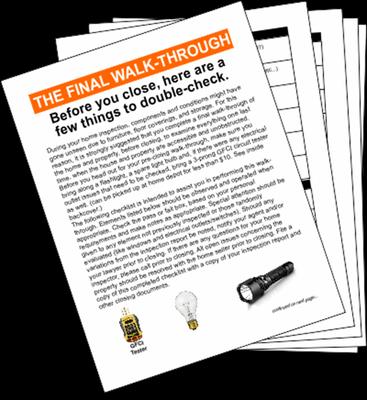 Pre-close Walk through checklist included in FREE Resource Binder.