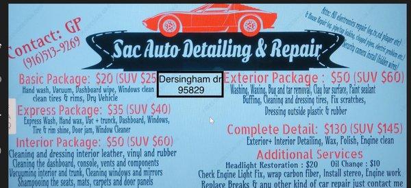 Sac Auto Detailing & Repair
