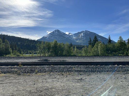 Behind the campground