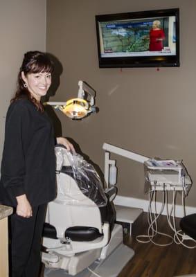 On of our Dental Assistants in our examination room.