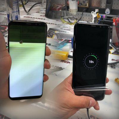 Samsung S8 plus before and after