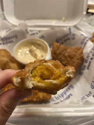 Jalapeño poppers and chipotle lemon sauce