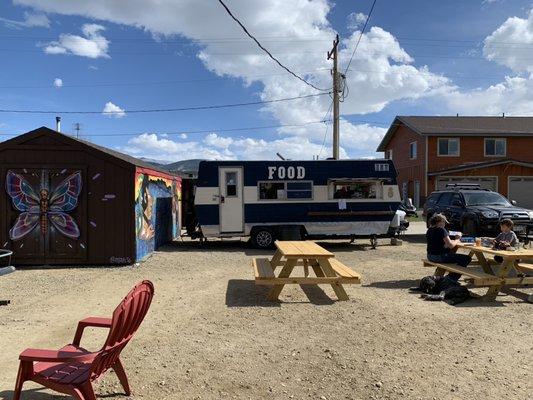 We are located on the patio of the Fraser River Beer Co! Come check us out!