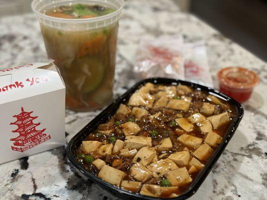 Wor Wonton Soup and Mapo Tofu