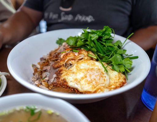#1 rice noodle chowzhou style dry $15.75 + fried egg $2.75