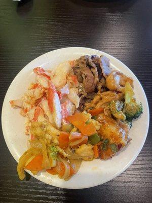 Snowcrab, chicken and broccoli