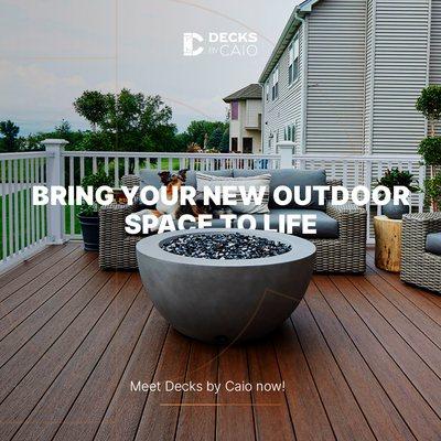 Ready to bring your new outdoor space to life?  Visit www.decksbycaio.com or give us a call!
