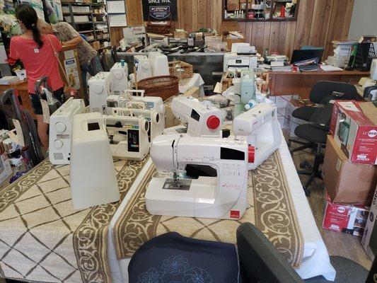They offer sewing machine repair.