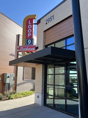 Entrance from parking