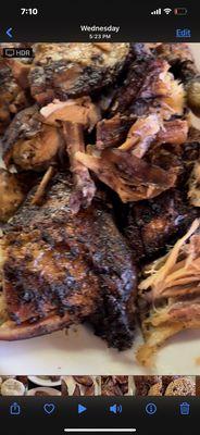 Jerk chicken fresh off the grill