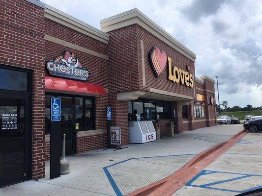 Located in the Loves Truck Stop