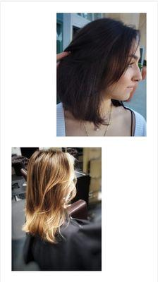 Before and after ( chocolate brown with a fresh cut).
Make sure to follow me on Instagram @Erica_Stylez
*text to book.