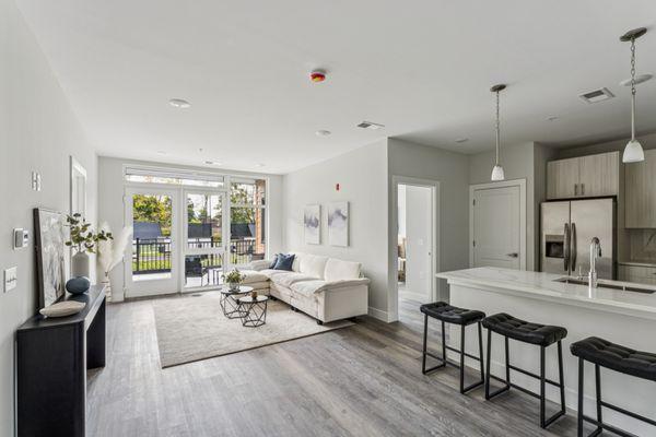 Apartment living/dining area