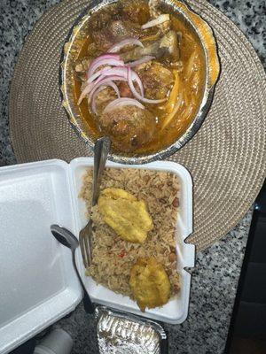 Chicken , rice and beans