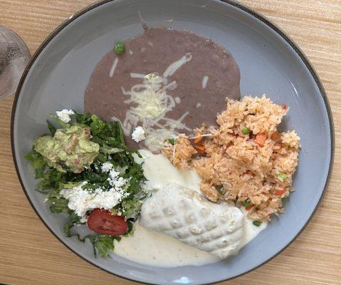 Lunch seafood chimichanga