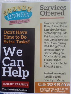 Full list of services.