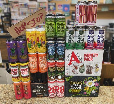 Many Fresh, Highly Rated Craft Beers to choose from all over the nation! New beers coming in weekly, no up-charge on singles!