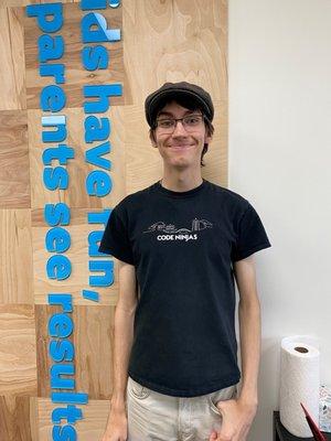 Meet Sensei Kyle! On of our amazing tutors/teachers that the kids love and look forward to see. He loves Pokémon, Programming and Puzzles.