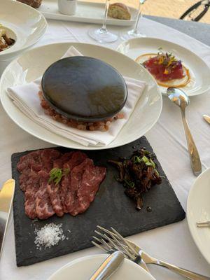 Wagyu with mushrooms