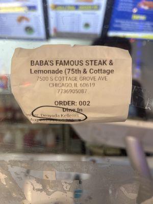 Baba's Famous Steak & Lemonade