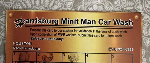 (Deluxe Car Wash only)