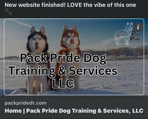 Dog training company, huskies
