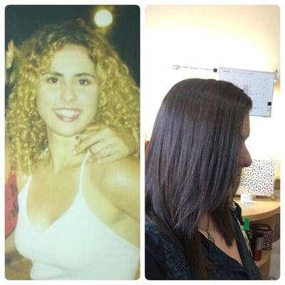 My natural hair texture vs my hair air dried out of the shower! Thank you Tommy!