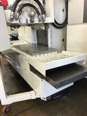 CNC Machine before metal cover.