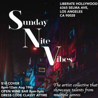 Join us this Sunday Aug 19th!!