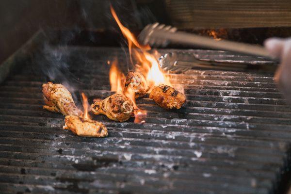Char-grilled honey hot wings