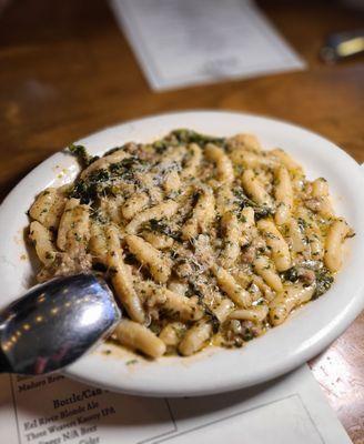 Cavatelli ( Italian Sausage, Rapiini, Locatelli)