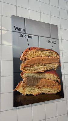 Brioche gelato sandwich