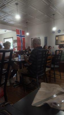 Interior of the cafe.