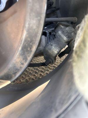 broken e brake line.