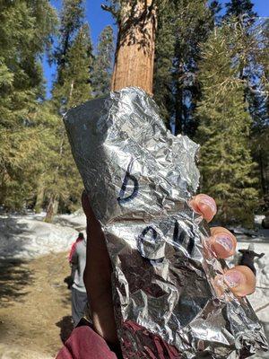 Bean and cheese burrito