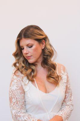 Effortless Bridal Down-style & Soft Glam Bridal Makeup