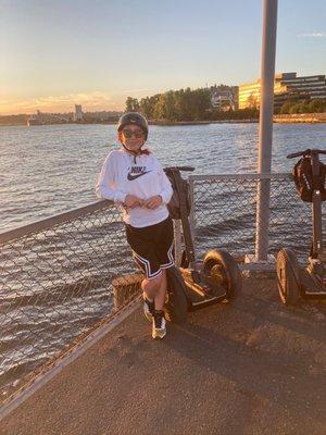 Catching a sunset on a Segway in Seattle!