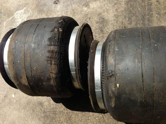 Days after getting car back. Bags ripped from rubbing.