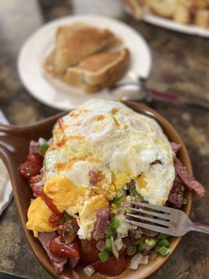 Corn beef hash casserole