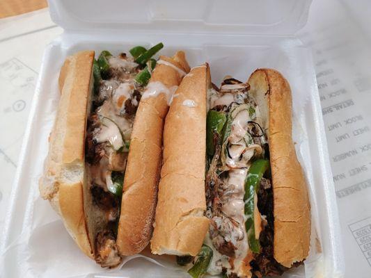 BBQ brisket cheese steak.