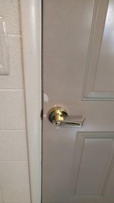 Paint..shower barely warm.. so small had to open door to wash my feet no tv TINY room 75$ for a room the size of my bathroom at home