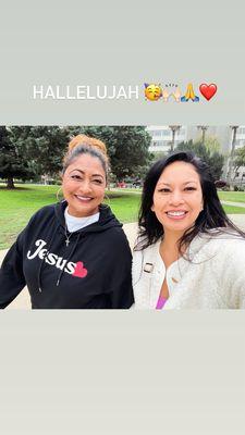 Suki on left, I'm on the right